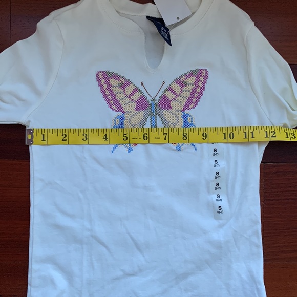 NWT GAP Butterfly Long Sleeve Sz 6-7 - Picture 5 of 8